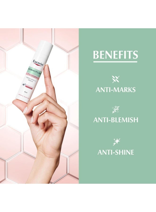 Eucerin DermoPurifyer Oil Control Triple Effect Face Serum with Thiamidol and Salicylic Acid to Reduce Post-Acne Marks and Mattify Oily and Acne-Prone Skin 40mL - Image 3